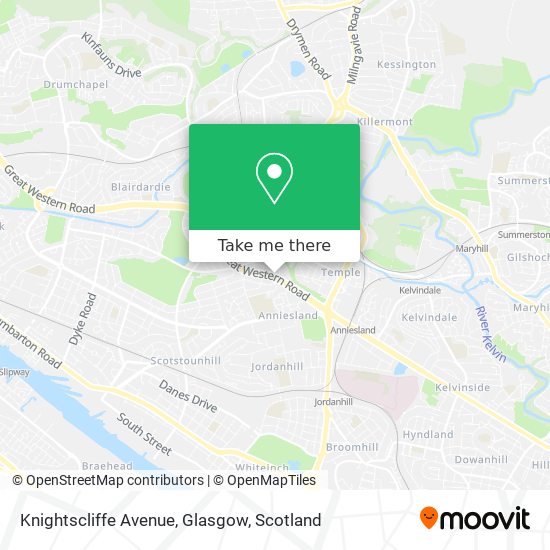 Knightscliffe Avenue, Glasgow map