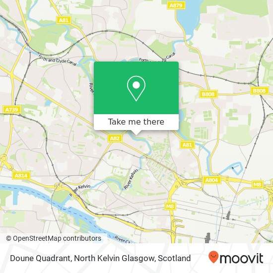 Doune Quadrant, North Kelvin Glasgow map
