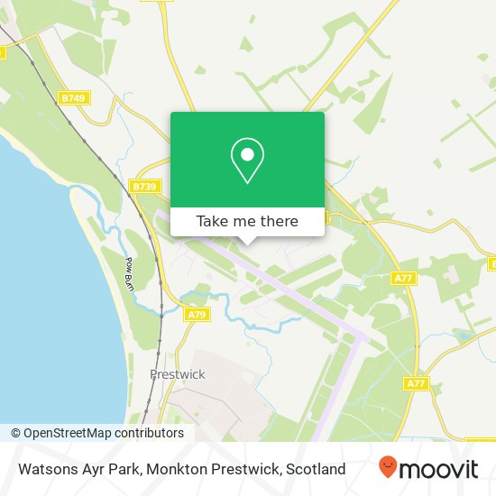 Watsons Ayr Park, Monkton Prestwick map