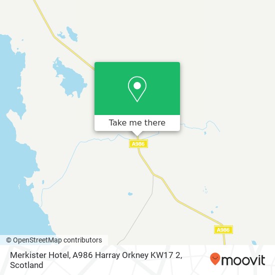 Merkister Hotel, A986 Harray Orkney KW17 2 map