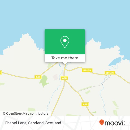 Chapel Lane, Sandend map