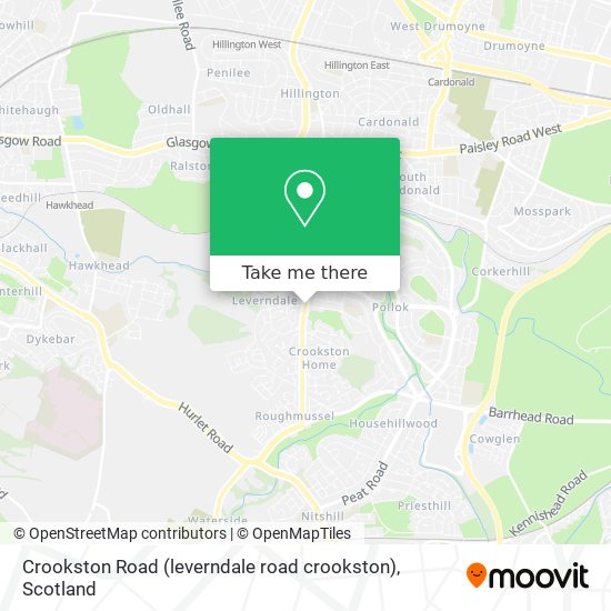 Crookston Road (leverndale road crookston) map