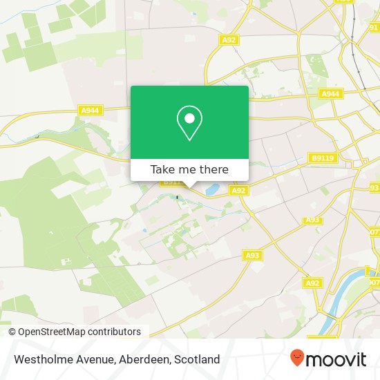 Westholme Avenue, Aberdeen map