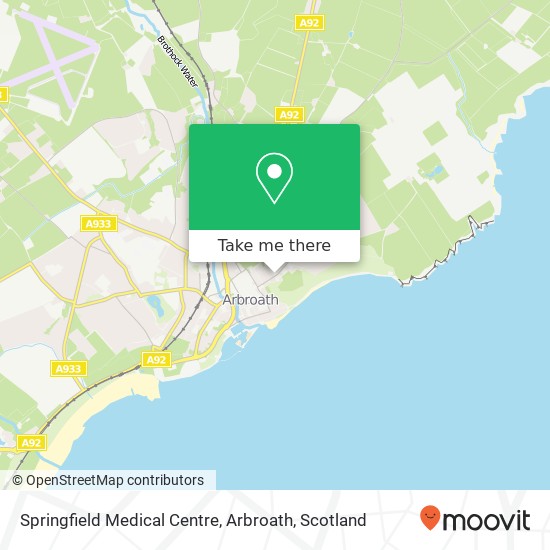 Springfield Medical Centre, Arbroath map