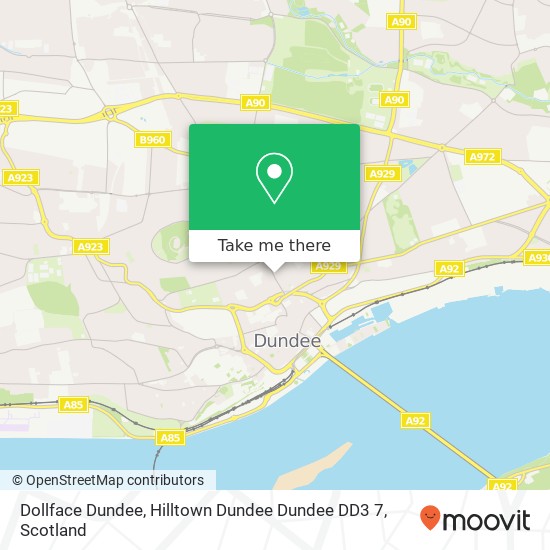 Dollface Dundee, Hilltown Dundee Dundee DD3 7 map