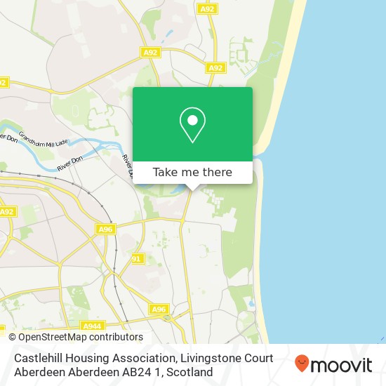 Castlehill Housing Association, Livingstone Court Aberdeen Aberdeen AB24 1 map