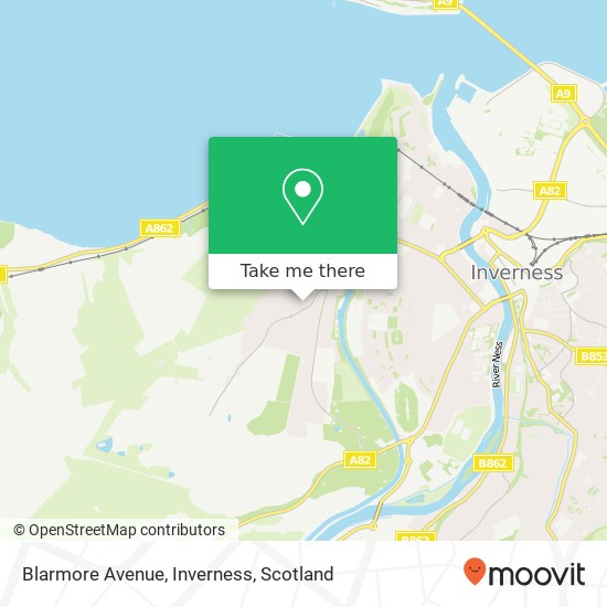 Blarmore Avenue, Inverness map