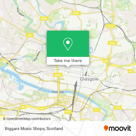 Biggars Music Shops map