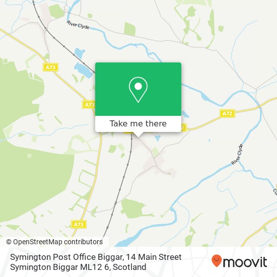 Symington Post Office Biggar, 14 Main Street Symington Biggar ML12 6 map
