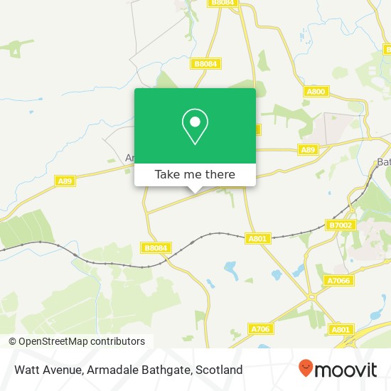 Watt Avenue, Armadale Bathgate map