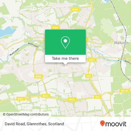 David Road, Glenrothes map