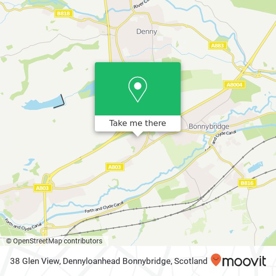 38 Glen View, Dennyloanhead Bonnybridge map