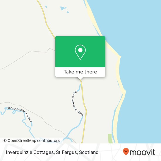 Inverquinzie Cottages, St Fergus map