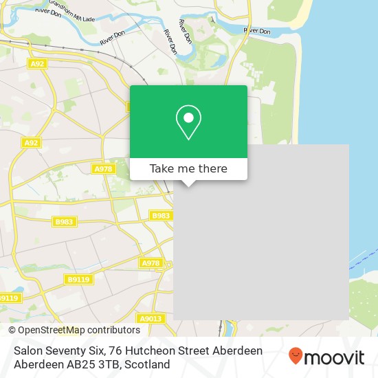 Salon Seventy Six, 76 Hutcheon Street Aberdeen Aberdeen AB25 3TB map