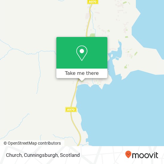 Church, Cunningsburgh map