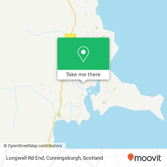 Longwell Rd End, Cunningsburgh map