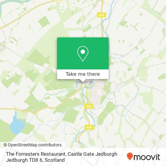 The Forresters Restaurant, Castle Gate Jedburgh Jedburgh TD8 6 map