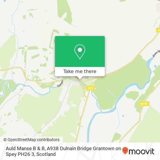 Auld Manse B & B, A938 Dulnain Bridge Grantown on Spey PH26 3 map