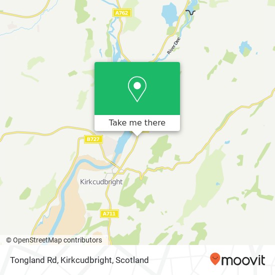 Tongland Rd, Kirkcudbright map