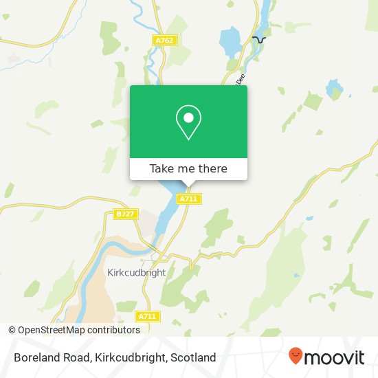 Boreland Road, Kirkcudbright map