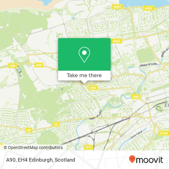 A90, EH4 Edinburgh map