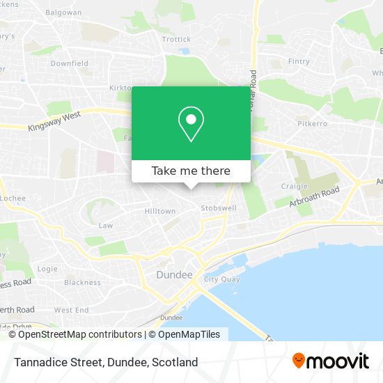 Tannadice Street, Dundee map