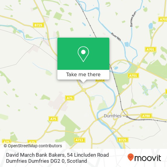 David March Bank Bakers, 54 Lincluden Road Dumfries Dumfries DG2 0 map