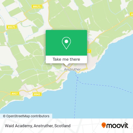 Waid Academy, Anstruther map