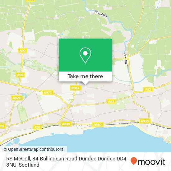 RS McColl, 84 Ballindean Road Dundee Dundee DD4 8NU map