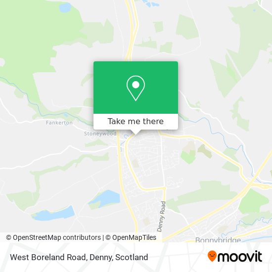 West Boreland Road, Denny map