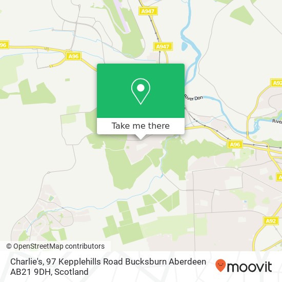 Charlie's, 97 Kepplehills Road Bucksburn Aberdeen AB21 9DH map
