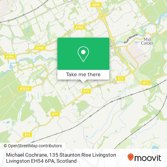 Michael Cochrane, 135 Staunton Rise Livingston Livingston EH54 6PA map