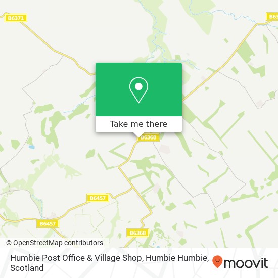 Humbie Post Office & Village Shop, Humbie Humbie map