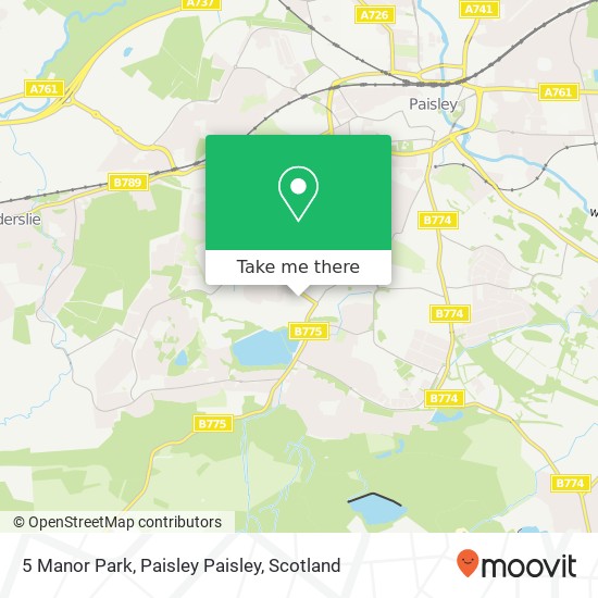 5 Manor Park, Paisley Paisley map