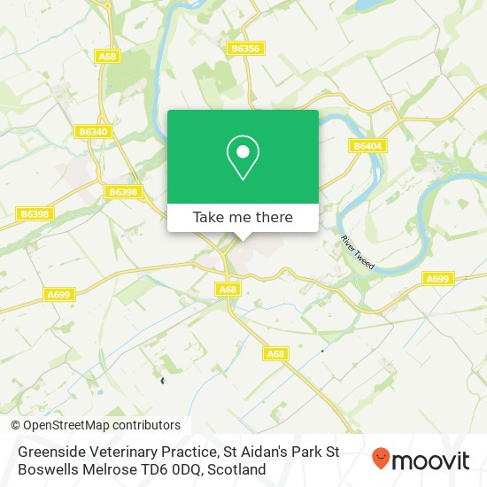 Greenside Veterinary Practice, St Aidan's Park St Boswells Melrose TD6 0DQ map