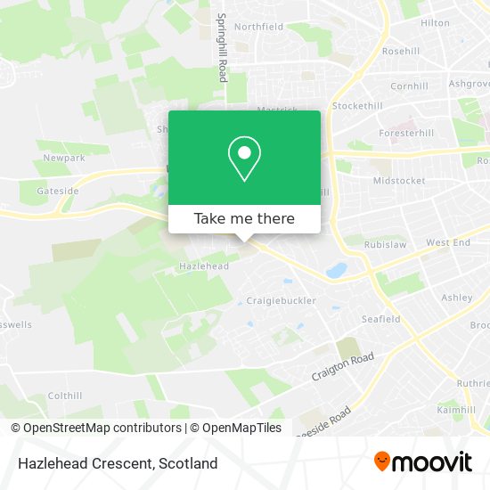 Hazlehead Crescent map