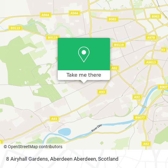 8 Airyhall Gardens, Aberdeen Aberdeen map