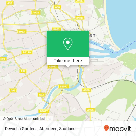 Devanha Gardens, Aberdeen map