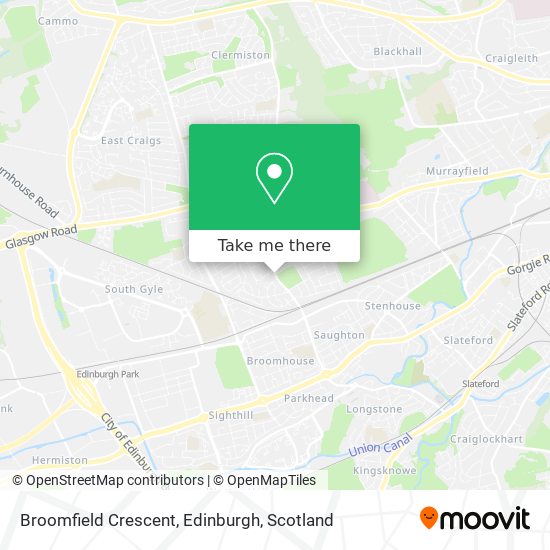 Broomfield Crescent, Edinburgh map