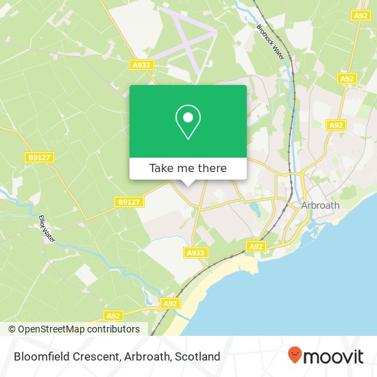 Bloomfield Crescent, Arbroath map