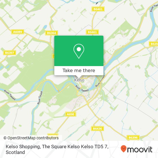 Kelso Shopping, The Square Kelso Kelso TD5 7 map