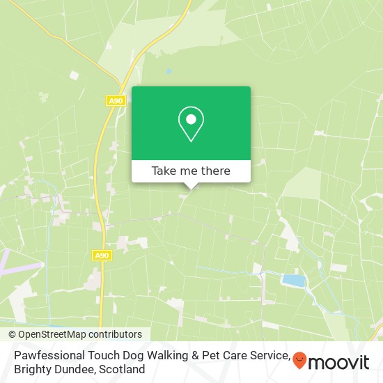 Pawfessional Touch Dog Walking & Pet Care Service, Brighty Dundee map