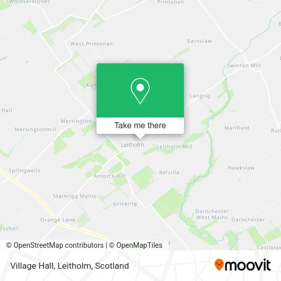 Village Hall, Leitholm map