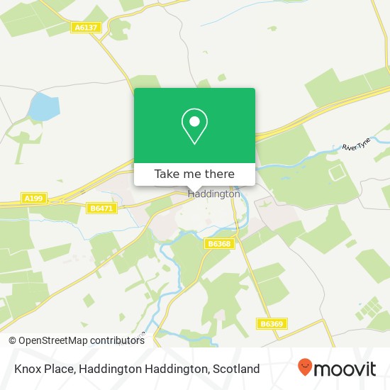 Knox Place, Haddington Haddington map