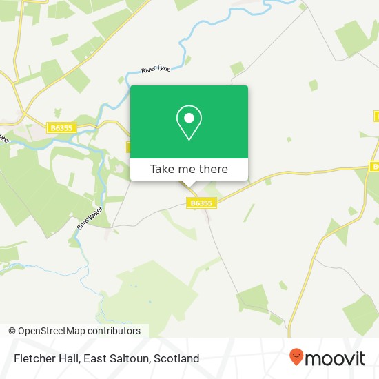 Fletcher Hall, East Saltoun map