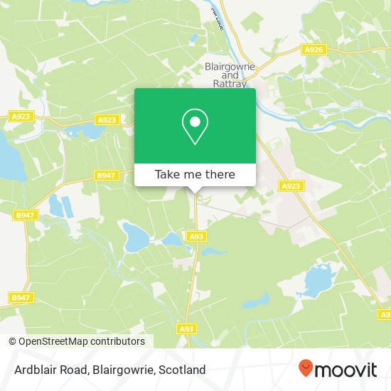 Ardblair Road, Blairgowrie map