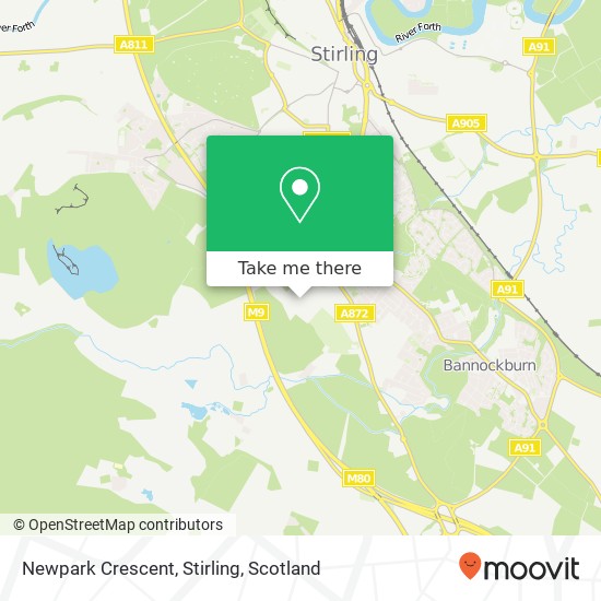 Newpark Crescent, Stirling map