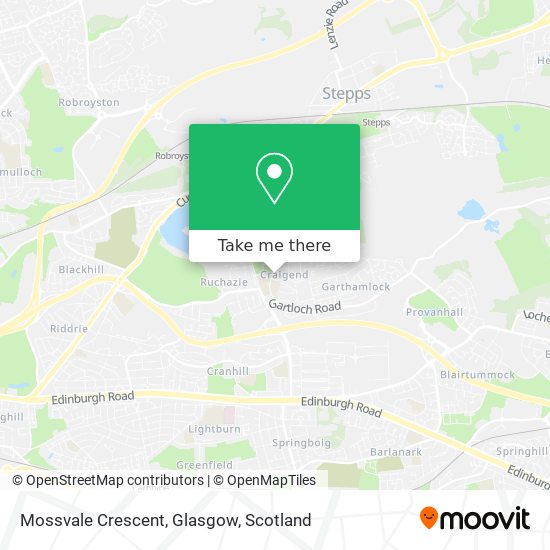 Mossvale Crescent, Glasgow map