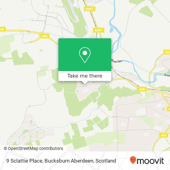 9 Sclattie Place, Bucksburn Aberdeen map
