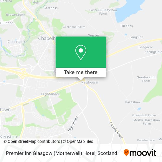 Premier Inn Glasgow (Motherwell) Hotel map